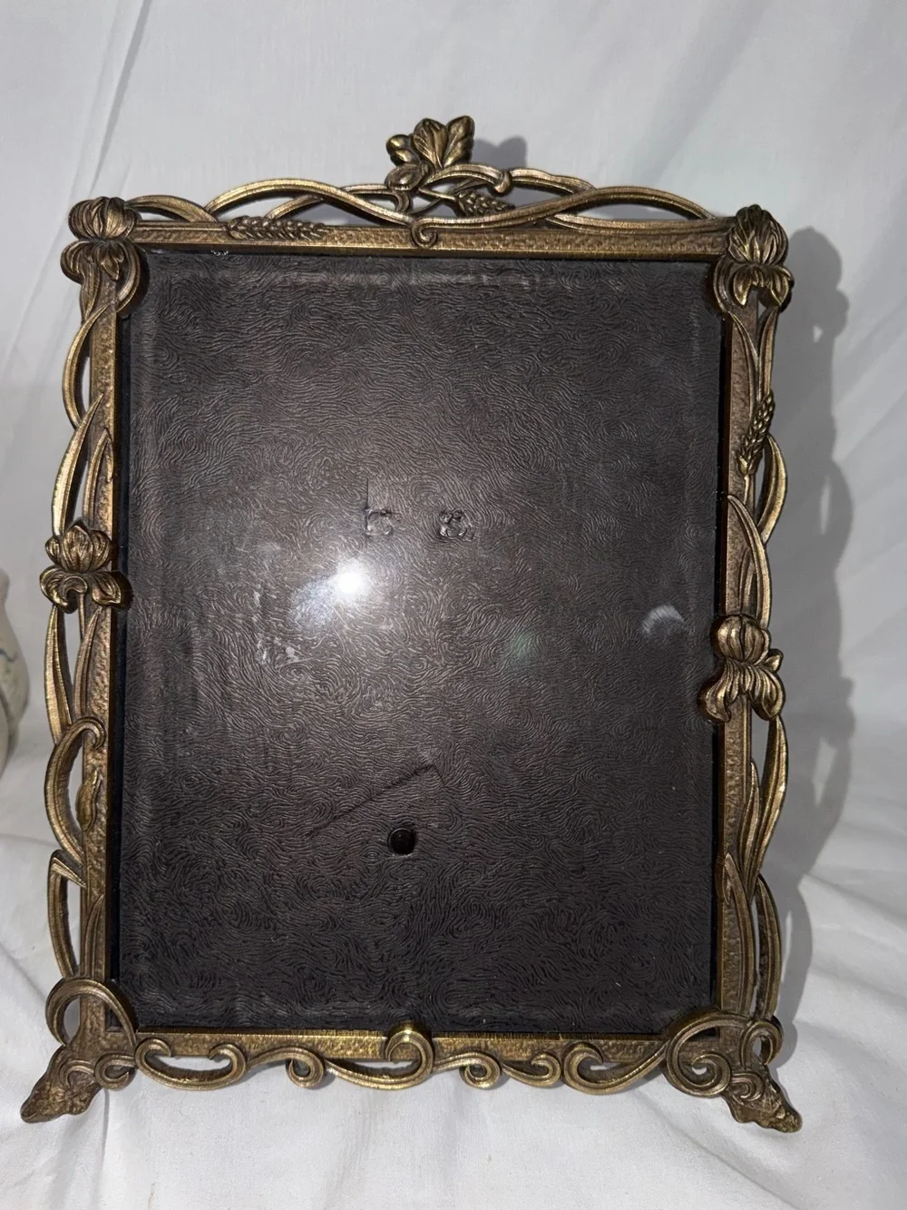 Vintage Art Nouveau Ornate Brass Picture Frame